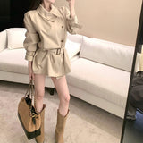 Casual Suit Women 2026 Simple Collar Loose Long-Sleeved Shirt Autumn Half-Dress Dress Two-Piece 68HZ