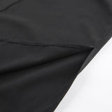 Black Silk Dress Women's Dress 2025 Spring Open High Waist Temperament Commuter Color Half Skirt 68HZ