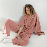 2025 French Loose Double-Layered Gauze Shirt Trousers Two Sets Of Women's Cotton Casual Fashion Suit Women 68HZ