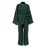 2025 French Loose Double-Layered Gauze Shirt Trousers Two Sets Of Women's Cotton Casual Fashion Suit Women 68HZ