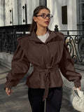 French Niche 2025 Autumn And Winter 2025 New Atmosphere Sense Commuting Wind Coat Women's Belt Strapping Long Sleeves 68HZ