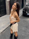 2025 Summer Sexy Sleeveless Sling Languid Temperament Loose Short Dress New Fashion Simple Women's Clothing 68HZ