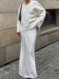 2025 New French-Style Soft White Banquet Fascling Fishtail Skirt Femininity High Waist And Floor Skirt 68HZ