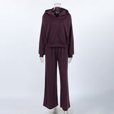 Fashion Casual Suit Women 2025 Autumn New Trend Hoodie Sweater Trousers Two-Piece Set 68HZ