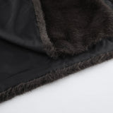 Women's Clothing Autumn And Winter New Solid Color Semi-High Collar Hairy Shoulders Sleeveless Top Dress Vest 68HZ