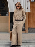 Machine Work Style 2025 Autumn Women's Cotton Design To Repair The Waist Card Color Casual Jumpsuit 68HZ