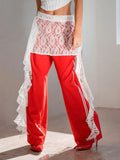 Sexy Lace Jiti Leaves Side Half-Shit Skirt Ass Curtain 2025 Summer Fashion New Short Skirt Girl 68HZ