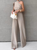 Qaqi Small Standing Lead Flying Sleeve Vest Trouser Temperament Suit 2025 Autumn Fashion New Two-Piece Set 68HZ
