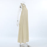 Casual Sexy Summer Ribbon Bare Back Fashion Dress Dress Cotton Can Breathe Kaat Long Dress Women's Dress 68HZ