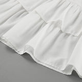 French Chiffon White High Waist A Folding Casual Skirt 2025 Autumn Fashion New Short Skirt 68HZ