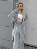 Velvet Collar Long-Sleeved Trousers Loose-Fitting Suit 2025 Autumn And Winter Fashion New Two-Piece Set 68HZ