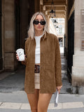 British Style Velvet Loose Leisure Millard Jacket 2025 Autumn Fashion New Frosted Velvet Suit 68HZ