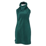 2025 Summer Hanging Neck Skirts Sexy Sleeveless Temperament Fashion Shirts Women's Dress 68HZ