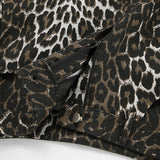 Commuting Wind Cotton Leopard Straight And Ankle Skirt 2025 Spring Fashion New Long Dress 68HZ