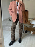 2025 New Cotton Sexy Leopard Embossed Pendant Pencil Trousers Fashion Women's Casual Pants 68HZ