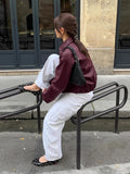 2025 New Collar Pu Leather Coat Women's Autumn And Winter Short Loose Retro Locomotive Top 68HZ