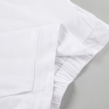 2025 Spring And Summer New White Casual Shoulder Trousers Fashion Set Braid Simple Commuter Women's Clothing 68HZ