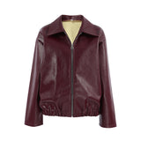 Locomotive Wind Leather Jacket 2025 Autumn And Winter New Loose Coat Fashion Leather Leather New Women's Coat 68HZ