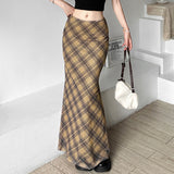 2025 Summer New Women's Solid Color Body Repair Kite Street Fashion High-Waisted Half-Body Skirt 68HZ