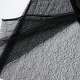 Black Sexy Hottie Lace Rag Perspective Color Half Dress 2025 Spring And Summer Fashion New Woman 68HZ