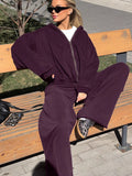 Fashion Casual Suit Women 2025 Autumn New Trend Hoodie Sweater Trousers Two-Piece Set 68HZ