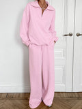 Autumn New Collar High-Waisted Trousers Loose-Fitting Suit 2025 Sports Two Sets Of Women 68HZ