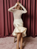 Autumn Design-Style Ass High-Waisted French Half-Dressed 2025 New Women's-Wearing Fasley Splicing Puffed Puffed Skirt 68HZ