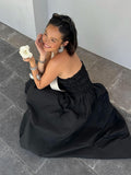 2025 Summer Babes Sleeveless Breast Temperament Dress High-End Seaside Holiday Little Black Dress Woman 68HZ