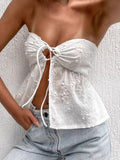 Fashion Sexy Tat-Carrying White Vest Short Top Summer Lazy Temperament 68HZ