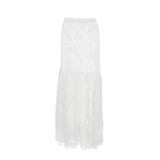 Spring And Summer New Loose Lace Jaclace High Waist Skirt 2025 Fashion Commuting Long Dress 68HZ