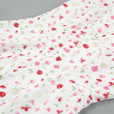 Printed Fishtail Dress Women's Bubble Sleeve Dress 2025 New Summer Floral Dress 68HZ