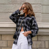 Pure Cotton Plaid Women's Autumn Dress 2025 New Retro Plaid Shirt Loose Outer Shirt Coat 68HZ