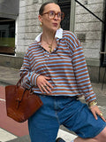 Cool Spicy T-Shirt Small Collider Striped Easier T-Shirt 2025 Autumn Fashion New Vintage Long Sleeves 68HZ