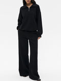 Autumn New Collar High-Waisted Trousers Loose-Fitting Suit 2025 Sports Two Sets Of Women 68HZ
