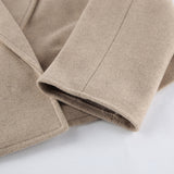 Autumn And Winter Pure Color Hair Suit Women's High-Grade Temperament Fashion Big Collar Casual Style Short Coat 68HZ