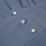 Fashion Design Sense V-Neck Dress 2025 Autumn Simple A-Dress Women's French Chiffon Mid-Long Dress 68HZ