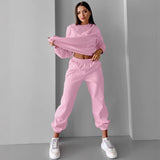 Pink Autumn And Winter New Velvet Long-Sleeved Casual Set 2025 Fashion Two-Piece Women 68HZ