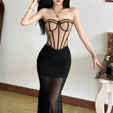 2025 Autumn And Winter New Women's Clothing Solid Color Repair Street Fashion Word Wrapped Chest Bare Vest 68HZ