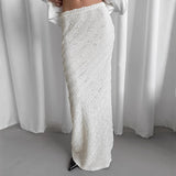 Spring 2025 New Dress Repair Kite Knitted Skirt Fashion New Long Dress 68HZ