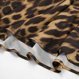 Vintage Fashion Summer Classic Leopard Mid-Rise And Ground Skirt 2025 Body-In-Law Half-Dressed Women's Dress 68HZ