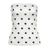 2025WISH Summer New Elegant Retro Dot Sexy Breast-Enthm With Small Vest Woman 68HZ