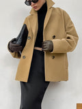 Autumn And Winter New Hair Coat Suit Collar Temperament Loose Thick Coat 2025 Fashion Commuting Women's Clothing 68HZ