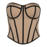 2025 Autumn And Winter New Women's Clothing Solid Color Repair Street Fashion Word Wrapped Chest Bare Vest 68HZ