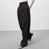 2025 New Black Drag Panties Loose High-Waist Hanging Trousers Women's Broad Leg Pants Commute Suit Trousers Autumn And Winter 68HZ