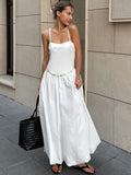 French Temperament Slings Bare Back Pony Pony Pony White Dress 2025 Autumn And Winter Fashion New Women's Dress 68HZ
