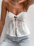 Fashion Sexy Tat-Carrying White Vest Short Top Summer Lazy Temperament 68HZ