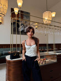 2026 Summer Thin Wave Embellishment Of The Small Slinged Female Pure Lusty Hottie Lace Side Small Vest Woman 68HZ