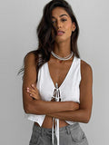 Summer Fashion Casual Cardigan With White Sexy Vest Comfortable Cotton Women's Clothing 68HZ
