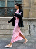 Fashion Casual Suit French Sexy Sleeveless Vest Short Top Open Waist Half-Dress Two-Piece Autumn Dress Woman 68HZ