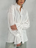 French Convex Trumpet Horn Collar With Ladies Shirt 2025 Autumn Fashion New Top 68HZ